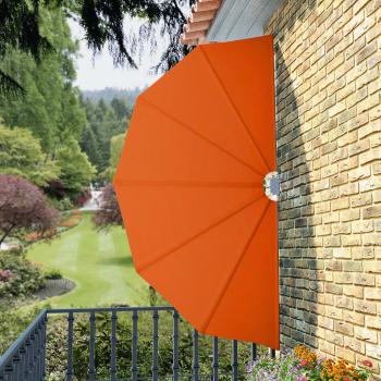 ARDEBO.de - Faltbarer Terrassen-Seitenfächer Terracotta-Rot 160 cm