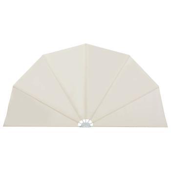 Faltbarer Terrassen-Seitenfächer Creme 160 cm