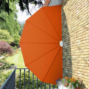 ARDEBO.de - Faltbarer Terrassen-Seitenfächer Terracotta-Rot 200 cm