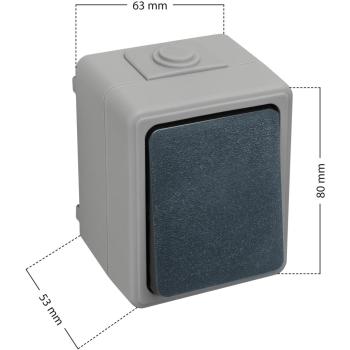 Schellenberg Innentaster und Schalter für Torantriebe, Aufputz, grau (60060)