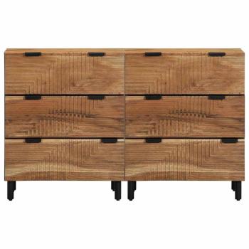 2er Set Akazien Sideboards 60x33x75 cm