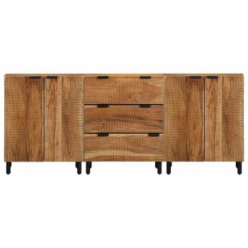 3-teiliges Sideboard Braun 60x33x75 cm aus Massivholz Akazie
