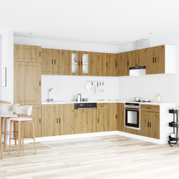 Spülenunterschrank Porto mit Spüle Artisan Eiche 80x46x84,5 cm