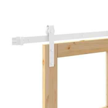 Schiebetür mit Beschlagsatz 'ORKDAL'aus solidem Holz & Glas, Innentür mit Glas 'ORKDAL'83x232x4 cm aus solidem Kiefernholz