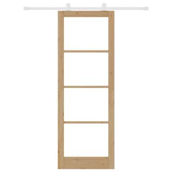 Schiebetür mit Beschlagset 'ORKDAL'aus massivem Holz & Glas, Innentür mit Glas 'ORKDAL'83x232x4 cm aus massivem Kiefernholz