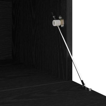 TV-Schränke 2 Stück mit LED-Lichtern Schwarzes Eichenkonstrukt, TV-Schränke mit LED Schwarz Eiche 120x35x40 cm Konstruktionsholz