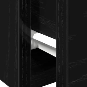 Wandregale 2 Stk Schwarz Eiche 102x30x20 cm Holzwerkstoff