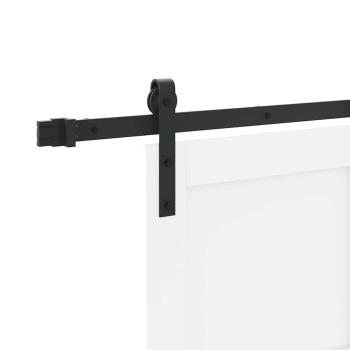 Schiebetür mit Zubehör-Set Weiß 83x211 cm Massivholz Kiefer, Innentür 'ORKDAL'Weiß 83x211x4 cm Massivholz Kiefer