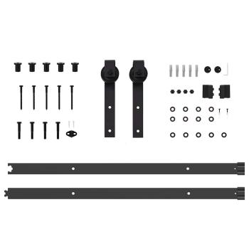 Schiebetür mit Zubehör-Set 93x202 cm Massivholz Kiefer, Innentür