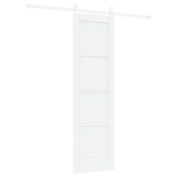 Schiebetür mit Hardware-Set Weiß 61x198,5 cm Massivholz Kiefer, Innentür ?ORKDAL? Weiß 61x198,5x4 cm Massivholz Kiefer