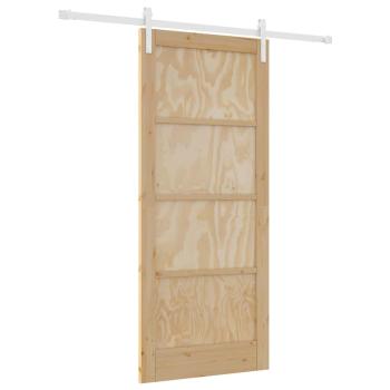 Schiebetür mit Montageset 86x198.5 cm Massivholz Kiefer, Innentür "ORKDAL" 86x198.5x4 cm Massivholz Kiefer