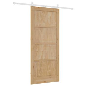 Schiebetür mit Montageset 86x198.5 cm Massivholz Kiefer, Innentür "ORKDAL" 86x198.5x4 cm Massivholz Kiefer