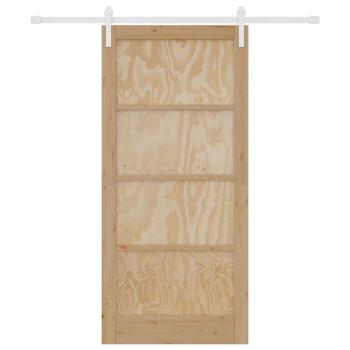 Schiebetür mit Montageset 93x202 cm Massivholz Kiefer, Innentür