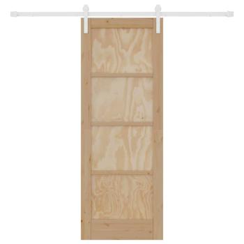 Schiebetür mit Beschlagset 73.5x198.5 cm Massivholz Kiefer, Innentür ?ORKDAL? 73.5x198.5x4 cm Massivholz Kiefer