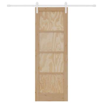 Schiebetür mit Hardware-Set 73,5x211 cm Vollholzkiefer, Innentür 'ORKDAL'73,5x211x4 cm Vollholzkiefer