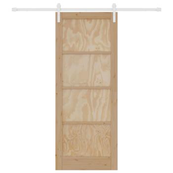Schiebetür mit Montageset 83x211 cm Massivholz Kiefer, Innentür 'ORKDAL'83x211x4 cm Massivholz Kiefer
