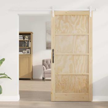 Schiebetür mit Hardware-Set 93x202 cm Massivholz Kiefer, Innentür