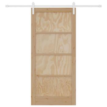Schiebetür mit Hardware-Set 93x202 cm Massivholz Kiefer, Innentür