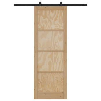 Schiebetür mit Beschlagset 83x232 cm Massivholz Kiefer, Innentür 'ORKDAL'83x232x4 cm Massivholz Kiefer