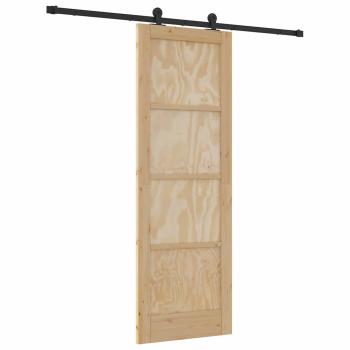 Schiebetür mit Beschlagset 73,5x211 cm Massivholzkiefer, Innentür 'ORKDAL'73,5x211x4 cm Massivholzkiefer