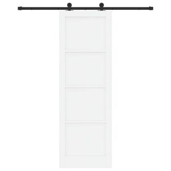 Schiebetür mit Beschlag-Set Weiß 78x232 cm Massivholz Kiefer, Innentür 'ORKDAL'Weiß 78x232x4 cm Massivholz Kiefer