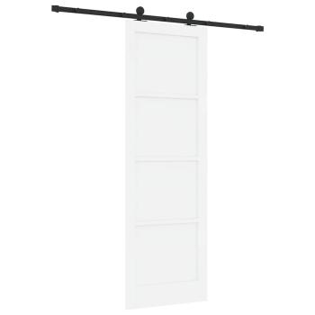 Schiebetür mit Beschlag-Set Weiß 78x232 cm Massivholz Kiefer, Innentür 'ORKDAL'Weiß 78x232x4 cm Massivholz Kiefer