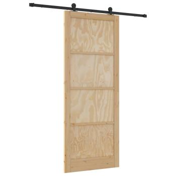 Schiebetür mit Hardware-Set 93x232 cm Massivholz Kiefer, Innentür "ORKDAL" 93x232x4 cm Massivholz Kiefer