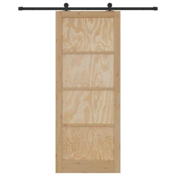 Schiebetür mit Hardware-Set 93x232 cm Massivholz Kiefer, Innentür "ORKDAL" 93x232x4 cm Massivholz Kiefer