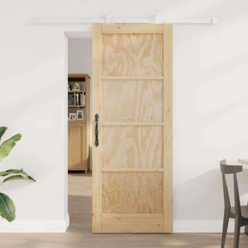 ARDEBO.de - Schiebetür mit Montageset 78x202 cm Massivholz Kiefer, Innentür "ORKDAL" 78x202x4 cm Massivholz Kiefer