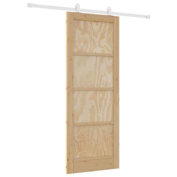 Schiebetür mit Montageset 78x202 cm Massivholz Kiefer, Innentür "ORKDAL" 78x202x4 cm Massivholz Kiefer