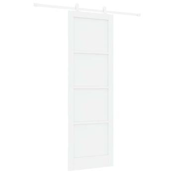 Schiebetür mit Zubehör Set Weiß 78x232 cm Massivholz Kiefer, Innentür 'ORKDAL'Weiß 78x232x4 cm Massivholz Kiefer