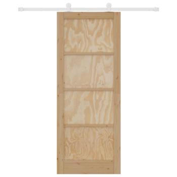 Schiebetür mit Montageset 83x211 cm Massivholz Kiefer, Innentür 'ORKDAL'83x211x4 cm Massivholz Kiefer