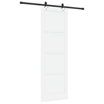 Schiebetür mit Hardware Set Weiß 78x232 cm Massivholz Kiefer, Innentür 'ORKDAL'Weiß 78x232x4 cm Massivholz Kiefer