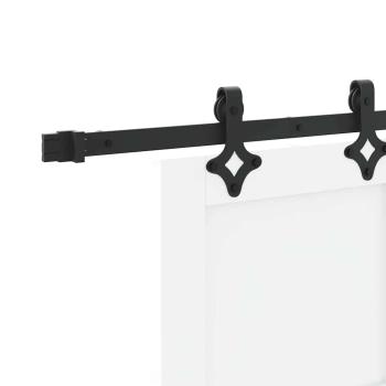 Schiebetür mit Beschläge Set Weiß 83x202 cm Massivholz Kiefer, Innentür 'ORKDAL'Weiß 83x202x4 cm Massivholz Kiefer