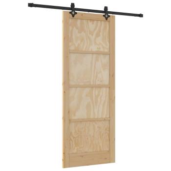 Schiebetür mit Montageset 83x211 cm Massivholz Kiefer, Innentür "ORKDAL" 83x211x4 cm Massivholz Kiefer