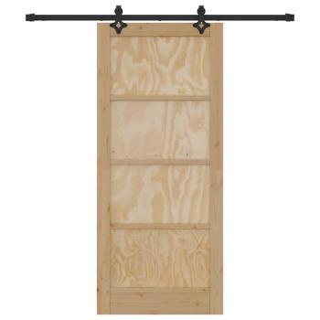 Schiebetür mit Hardware-Set 86x198.5 cm aus Kiefer, Innentür 'ORKDAL'86x198.5x4 cm aus Kiefer
