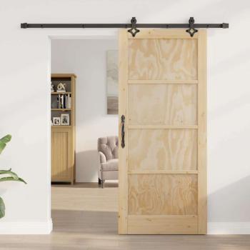 Schiebetür mit Hardware-Set 86x198.5 cm Massivholz Kiefer, Innentür "ORKDAL" 86x198.5x4 cm Massivholz Kiefer