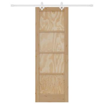 Schiebetür mit Beschlagset 73,5x211 cm Massivholz Kiefer, Innentür "ORKDAL" 73,5x211x4 cm Massivholz Kiefer