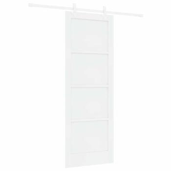 Schiebetür mit Montageset Weiß 78x211 cm Massivholz Kiefer, Innentür 'ORKDAL'Weiß 78x211x4 cm Massivholz Kiefer