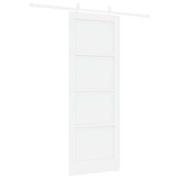 Schiebetür mit Montageset Weiß 78x211 cm Massivholz Kiefer, Innentür 'ORKDAL'Weiß 78x211x4 cm Massivholz Kiefer