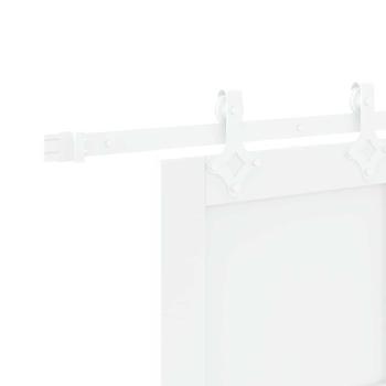 Schiebetür mit Hardware-Set Weiß 93x202 cm Massivholz Kiefer, Innentür ?ORKDAL? Weiß 93x202x4 cm Massivholz Kiefer