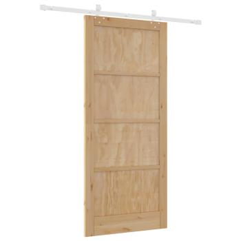 Schiebetür mit Hardware-Set 93x211 cm Massivholz Kiefer, Innentür "ORKDAL" 93x211x4 cm Massivholz Kiefer