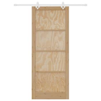Schiebetür mit Beschlägen Set 93x232 cm Massivholz Kiefer, Innentür 'ORKDAL'93x232x4 cm Massivholz Kiefer