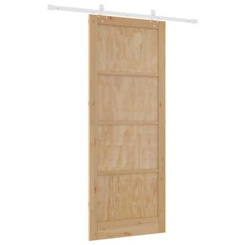 Schiebetür mit Beschlägen Set 93x232 cm Massivholz Kiefer, Innentür 'ORKDAL'93x232x4 cm Massivholz Kiefer