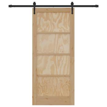 Schiebetür mit Beschlagsatz 86x198,5 cm Massivholz Kiefer, Innentür 'ORKDAL'86x198,5x4 cm Massivholz Kiefer