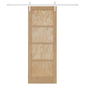 Schiebetür mit Beschlägenset 73.5x198.5 cm Massivholz Kiefer, Innentür 'ORKDAL'73.5x198.5x4 cm Massivholz Kiefer