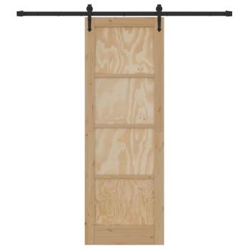 Schiebetür mit Hardware-Set 73,5x211 cm Massivholz Kiefer, Innentür "ORKDAL" 73,5x211x4 cm Massivholz Kiefer