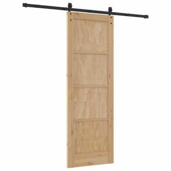 Schiebetür mit Hardware-Set 73,5x211 cm Massivholz Kiefer, Innentür "ORKDAL" 73,5x211x4 cm Massivholz Kiefer