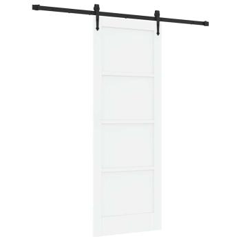 Schiebetür mit Hardware Set Weiß 78x211 cm Massivholz Kiefer, Innentür 'ORKDAL'Weiß 78x211x4 cm Massivholz Kiefer