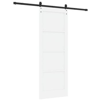 Schiebetür mit Hardware Set Weiß 78x211 cm Massivholz Kiefer, Innentür 'ORKDAL'Weiß 78x211x4 cm Massivholz Kiefer